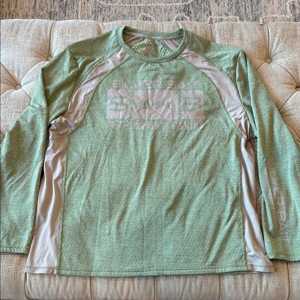 Silver‎ Bait Performance XXL Green Long Sleeve Performance Shirt